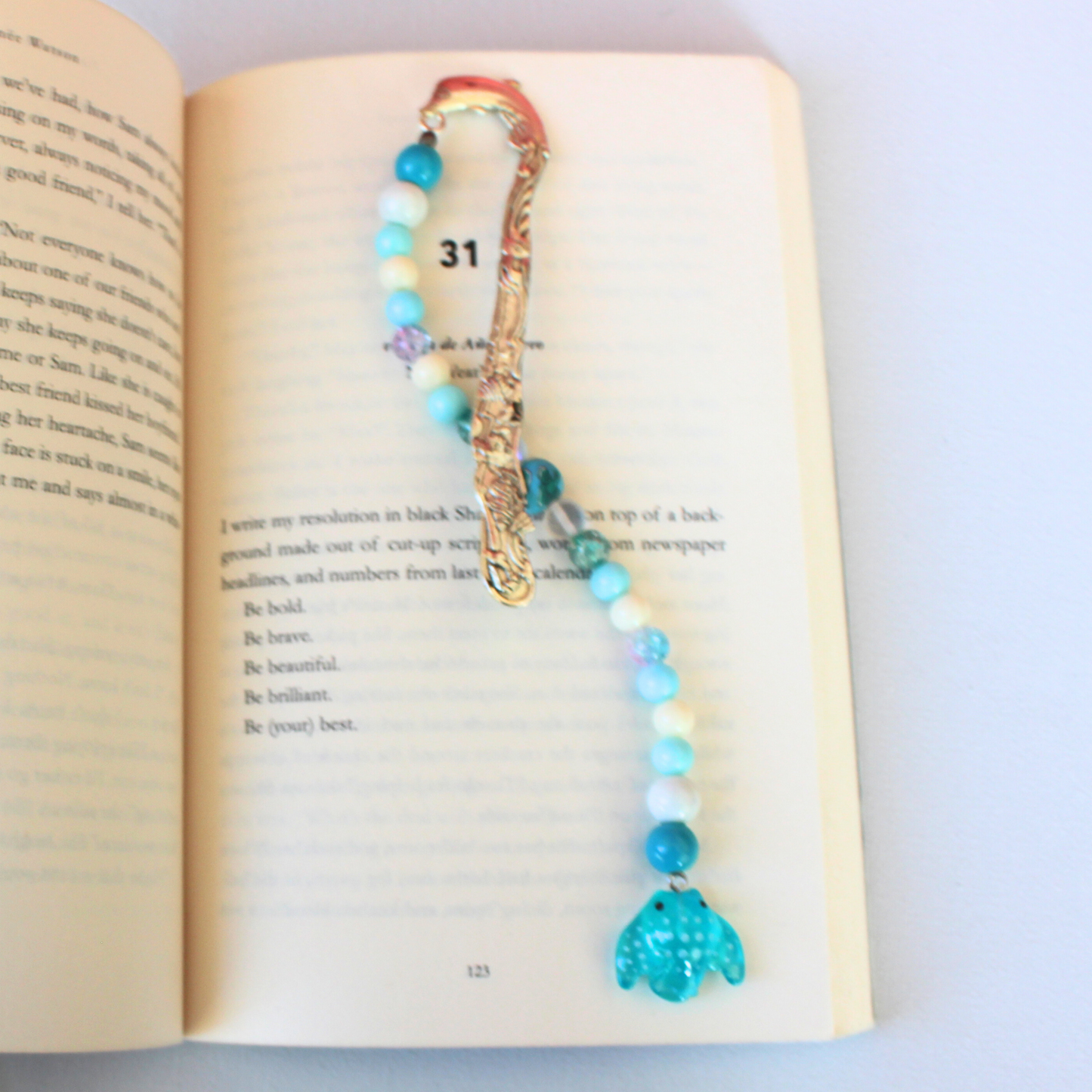 Sting Ray Beaded Bookmark